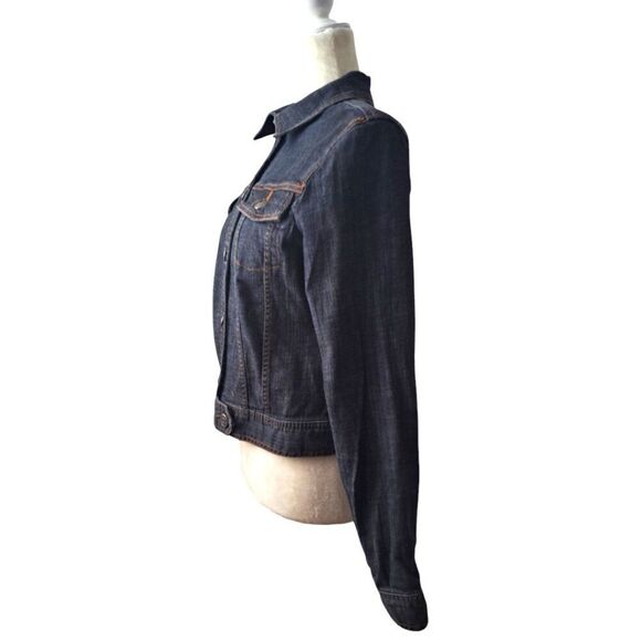 Daisy Fuentes Women's Denim Jacket Dirty Blue Long Sleeve Button Classic Sz Med - Picture 3 of 8